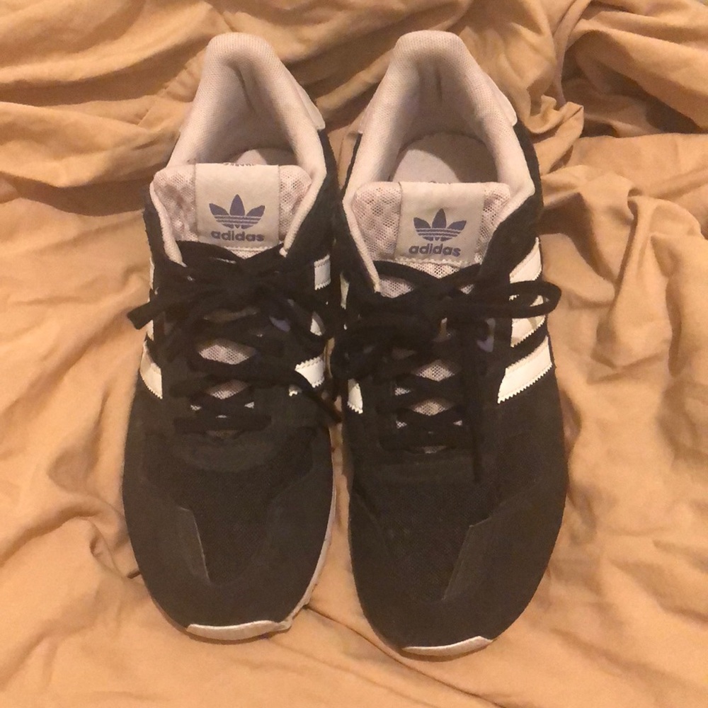 Vintage Style Black & White Adidas Shoes